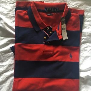 Men’s Ralph Lauren polo 👕 red/navy XL